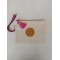 Bolso de mano algod&oacute;n marfil bordado dorado
