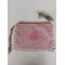 Bolso de mano animal print bordado rosa