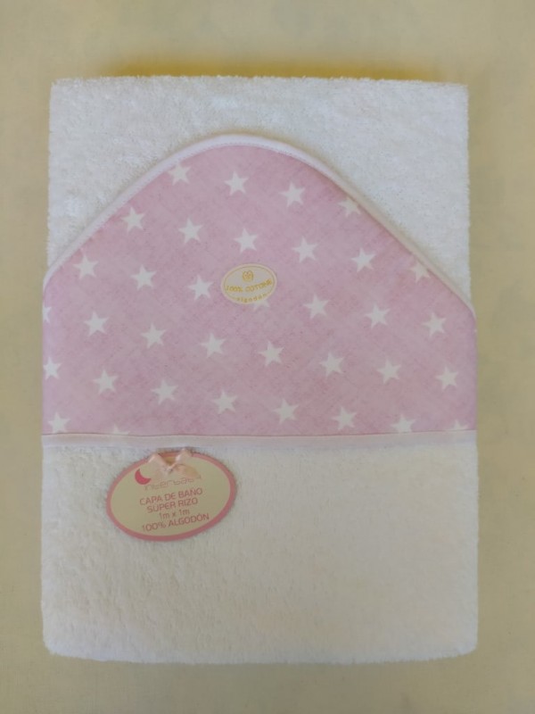 Capa de baño rosa estrellas personalizable
