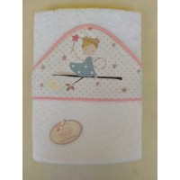 Capa de baño bebe hada personalizable con bordado