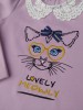 Sudadera rosa gato con gafas doradas Ana Leza