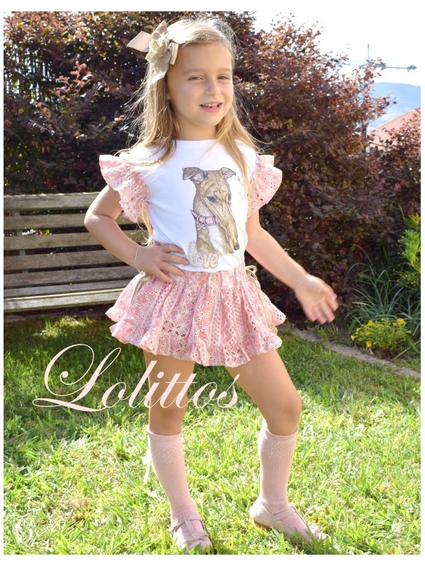 Conjunto Tie Dye camiseta braga falda galgo Lolittos