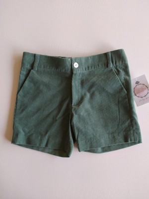 Pantalón corto micro pana verde