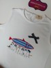 Conjunto camiseta y braga falda sardina gatos Ana Leza