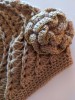 Gorro crochet camel flor