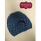 Gorro crochet azul pavo