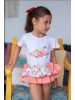 Conjunto camiseta braga falda perros tumbona Mon petit bonbon