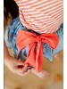 Conjunto camiseta rayas falda ballenas Mon petit bonbon