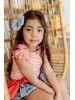 Conjunto camiseta rayas falda ballenas Mon petit bonbon