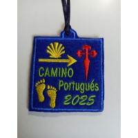 Parche cuadrado pies camino Santiago Portugués