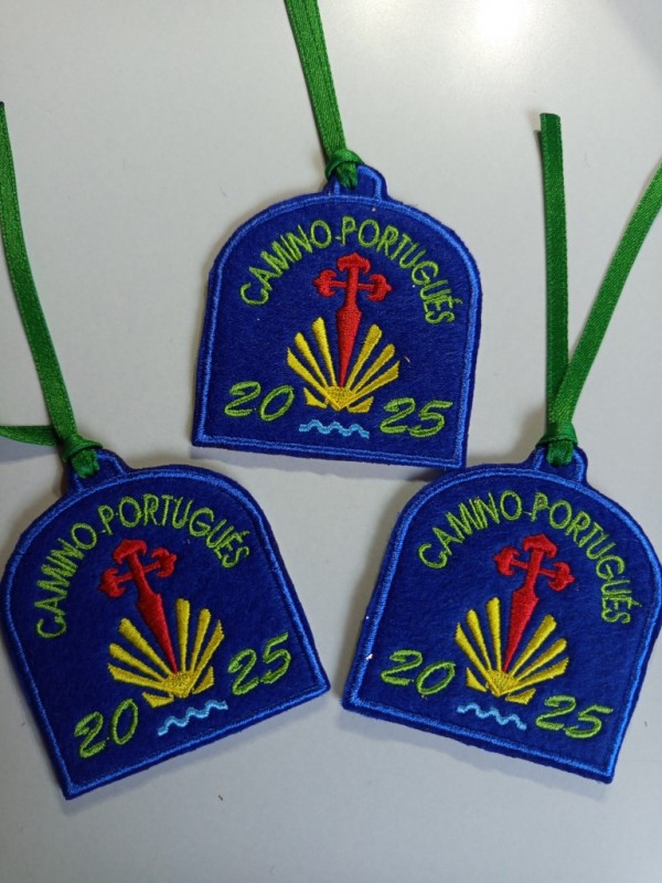 Parche bordado camino Portugués costa 2025