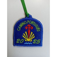 Embroidered patch, Portuguese coastal route of Santiago, personalized with year