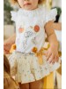 Conjunto camiseta y braga falda globos y conejo de Pio pio