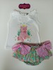 Conjunto camiseta braga mariposas leopardo rosa Mon petit bonbon