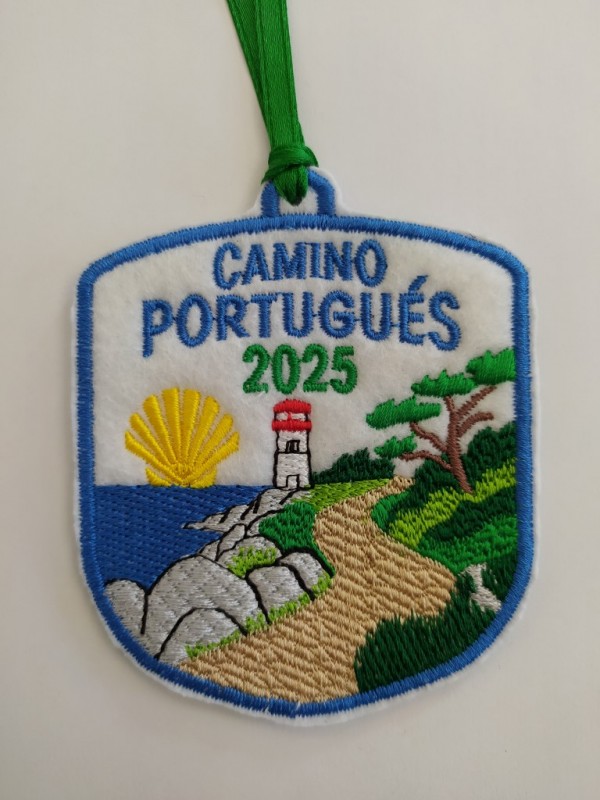 Parche camino Santiago Portugués costa faro y mar Parche camino Santiago Portugués costa faro y mar