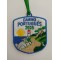 Portuguese Way of St. James patch, coast, lighthouse and sea