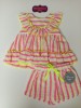 Conjunto short y blusón rayas fluor de Mon petit bonbon