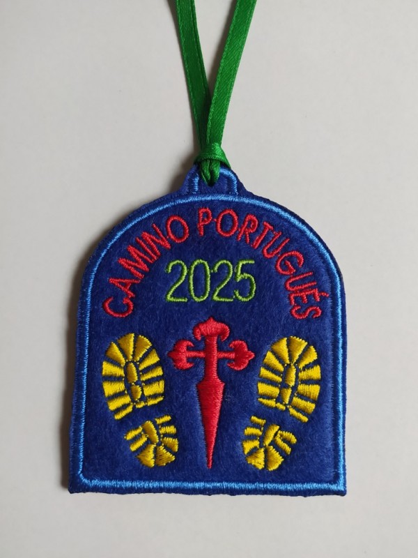 Parche botas camino de Santiago Portugués con tu nombre Parche botas camino de Santiago Portugués con tu nombre
