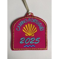 Parche rosa camino de Santiago Portugués