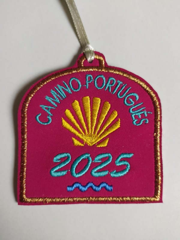 Parche rosa camino de Santiago Portugués Parche rosa camino de Santiago Portugués