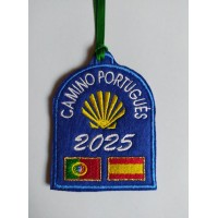 Portuguese Camino de Santiago flag patch with year custom pach