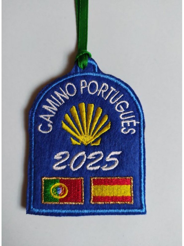 Portuguese Camino de Santiago flag patch with year custom pach Portuguese Camino de Santiago flag patch with year custom pach