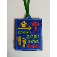 Parche camino santiago Sarria con tu nombre