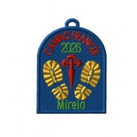 Parche botas camino de Santiago para personalizar con tu nombre camino y año