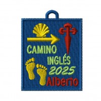 Parche camino de Santiago Inglés con tu nombre y año