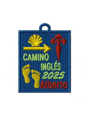 Parche camino de Santiago Inglés con tu nombre y año