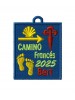 Personalized embroidered patch with the French Way, name and year of the pilgrim