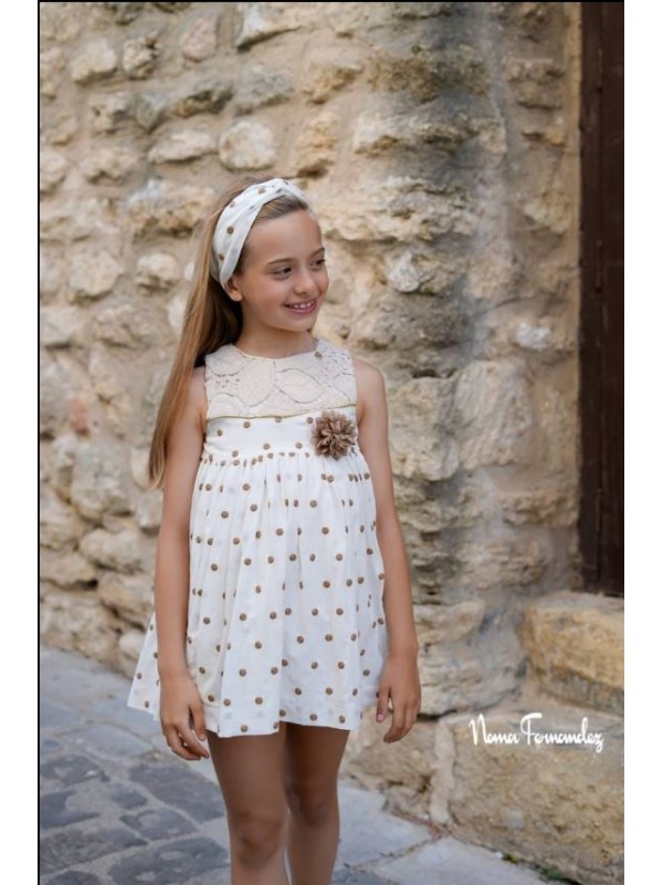 Vestido Marsella Noma Fernandez topos tostado Vestido Marsella Noma Fernandez topos tostado
