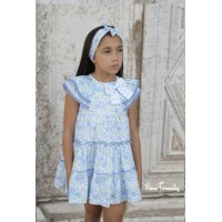 Vestido azul Amelie vuelo de Noma Fernández