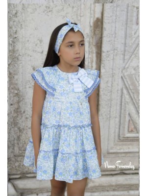 Vestido azul Amelie vuelo de Noma Fernández