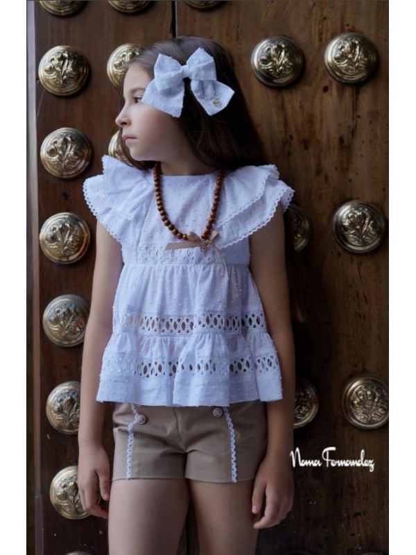 Conjunto Versalles Noma Fernández blusón y short