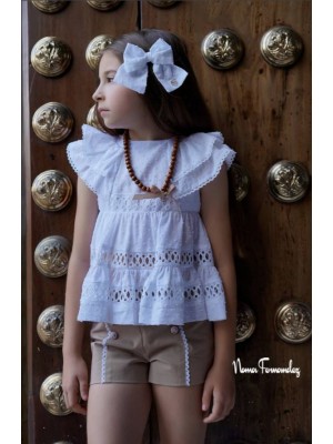 Conjunto Versalles Noma Fernández blusón y short