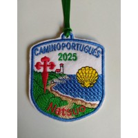 Parche bordado emblema camino de Santiago costa faro con tu nombre y año