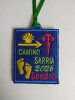 Camino Santiago Sarria patch with your name and year shell arrow