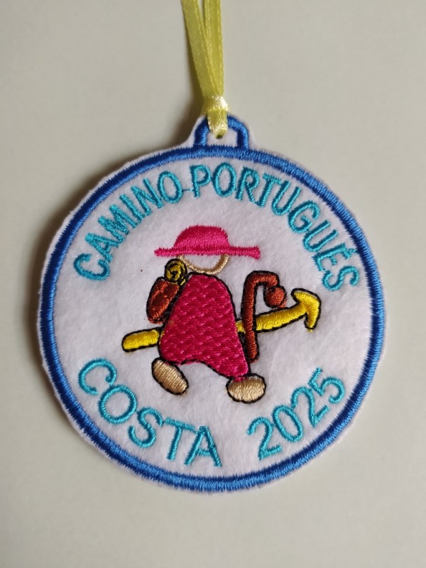 Portuguese Way pilgrim patch coast with year Portuguese Way pilgrim patch coast with year
