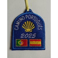 Parche banderas camino Santiago portugués con año personalizado