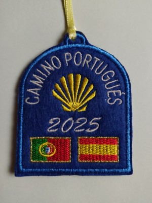 Portuguese Camino de Santiago flag patch with year custom pach
