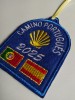 Parche banderas camino Santiago portugués con año