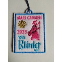 Parche bordado via Künig personalizado con tu nombre y año