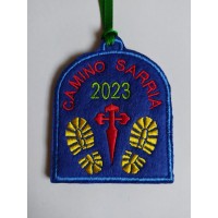 Parche botas camino de Santiago para personalizar año y camino