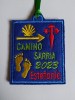 Camino Santiago Sarria patch with your name and year shell arrow