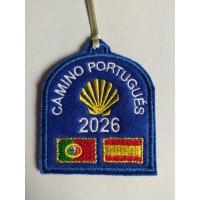 Parche banderas camino Santiago portugués con año personalizado