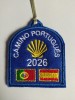 Parche banderas camino Santiago portugués con año