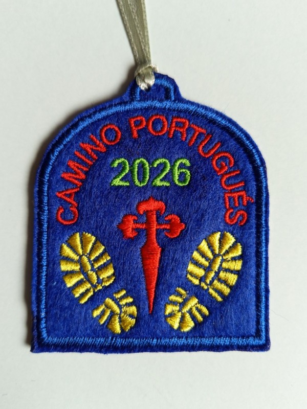 Parche botas camino de Santiago para personalizar año y camino Parche botas camino de Santiago para personalizar año y camino