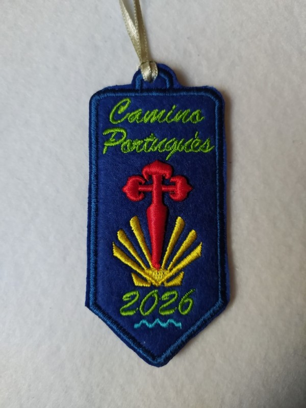 Parche bordado flecha 3D personalizado camino y año