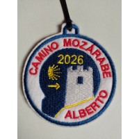 Parche bordado camino Mozárabe personalizado nombre y año
